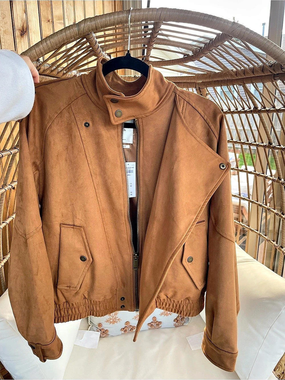 Abercrombie & Fitch Suede Mockneck Jacket Size XS NWT - Picture 4 of 6